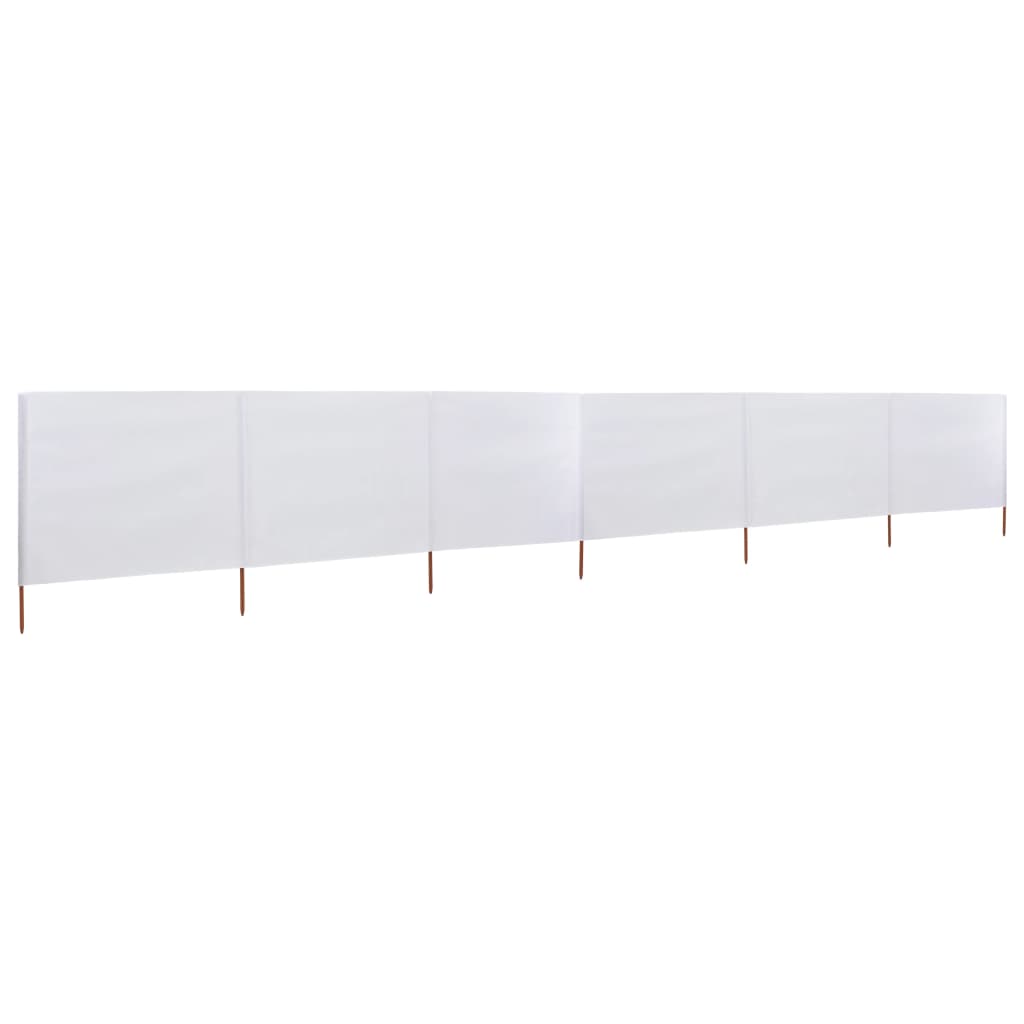 Berkfield 6-panel Wind Screen Fabric 800x80 cm White