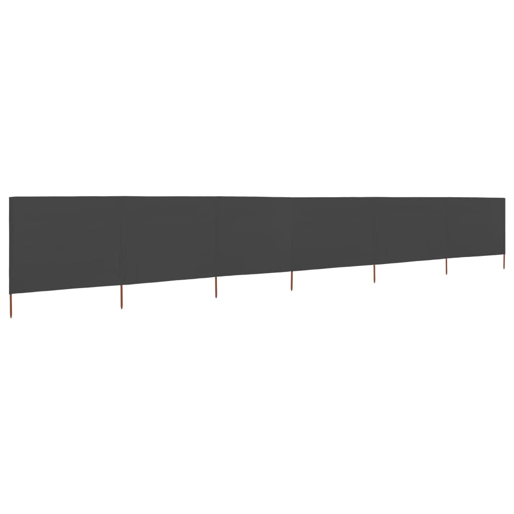 Berkfield 6-panel Wind Screen Fabric 800x80 cm Grey