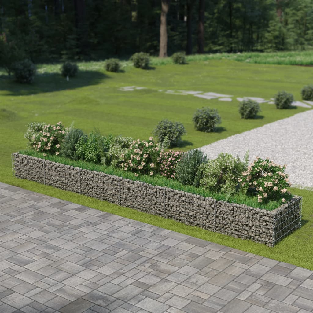 Berkfield Gabion Raised Bed Galvanised Steel 540x90x50 cm