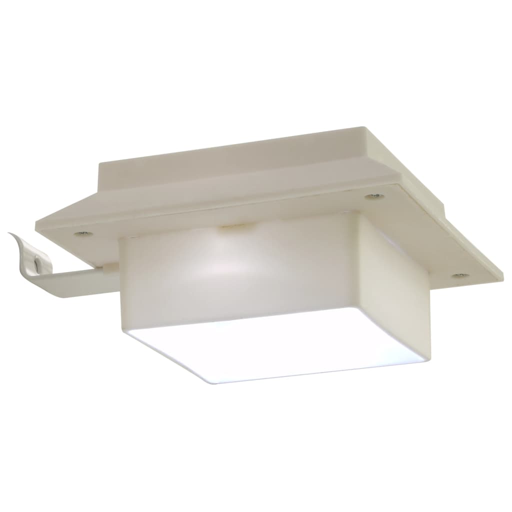 Berkfield Outdoor Solar Lamps 6 pcs LED Square 12 cm White