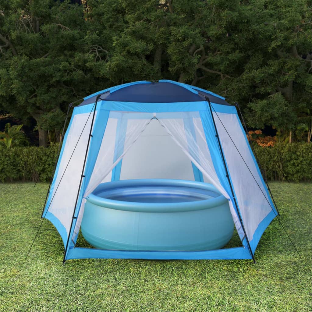 Berkfield Pool Tent Fabric 590x520x250 cm Blue