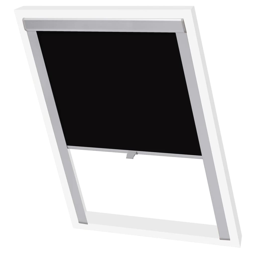 Berkfield Blackout Roller Blind Black FK06