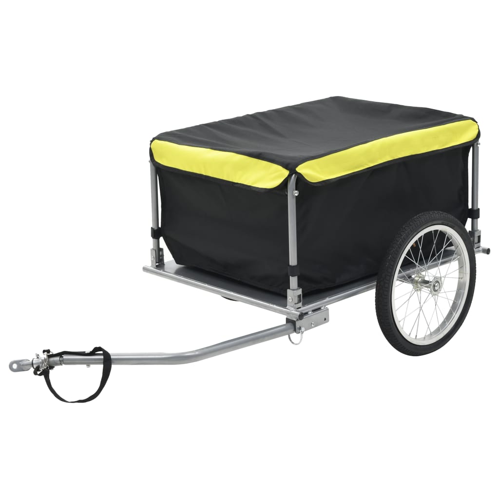 Berkfield Bike Cargo Trailer Black and Yellow 65 kg
