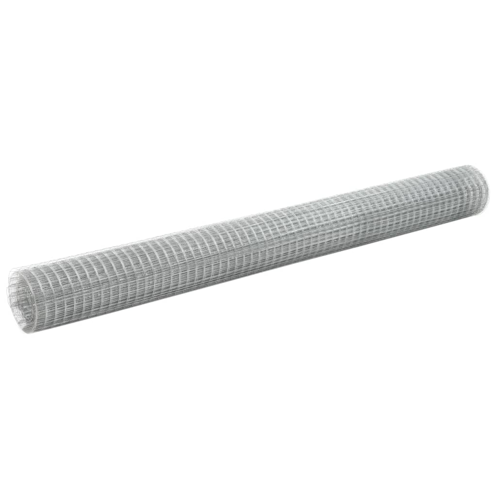 Berkfield Chicken Wire Fence Galvanised Steel 10x1.5 m Silver