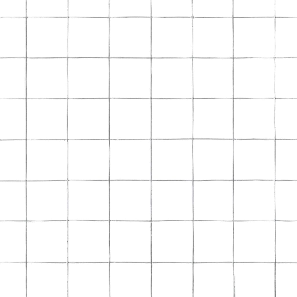 Berkfield Chicken Wire Fence Galvanised Steel 25x0.5 m Silver