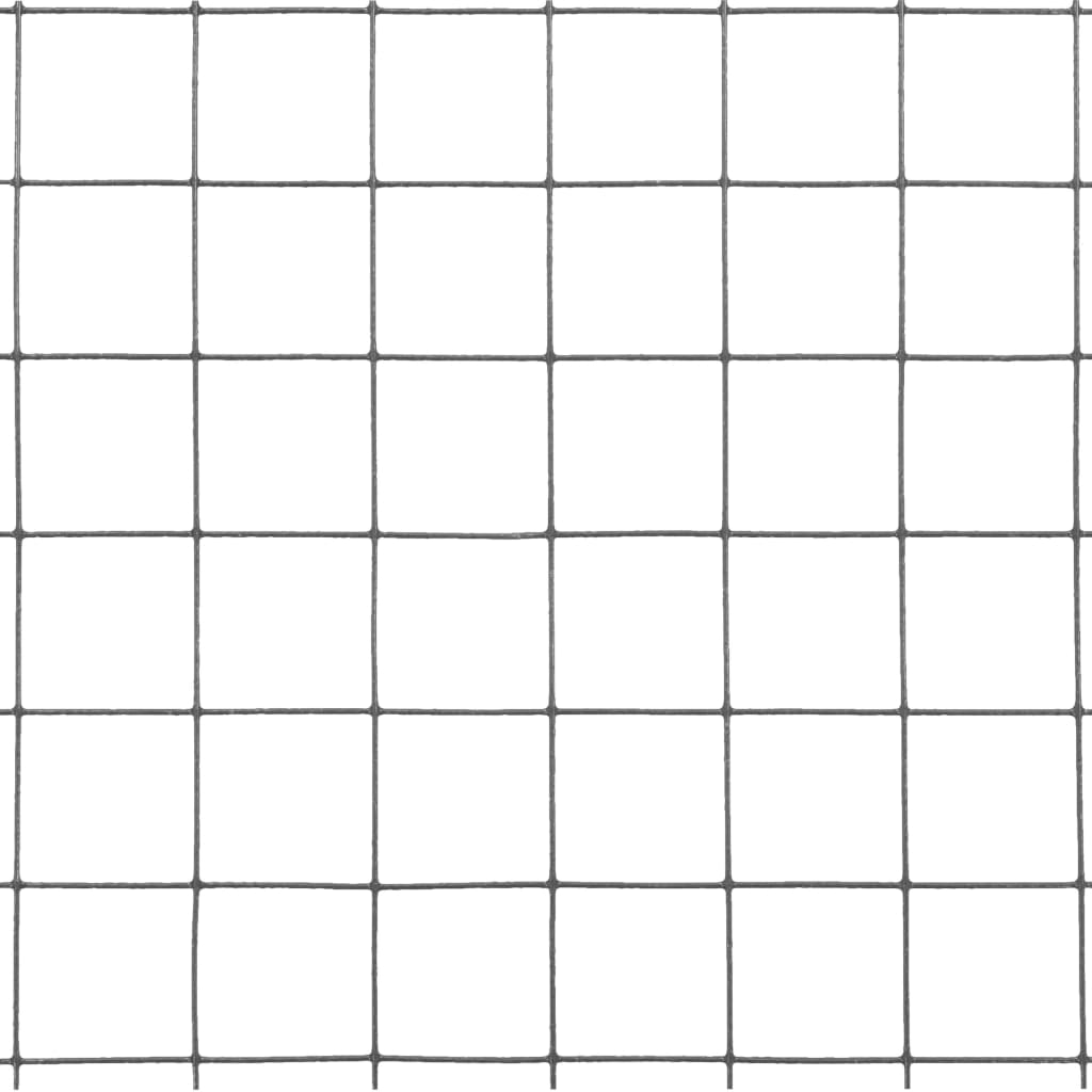 Berkfield Chicken Wire Fence Steel with PVC Coating 10x1 m Grey