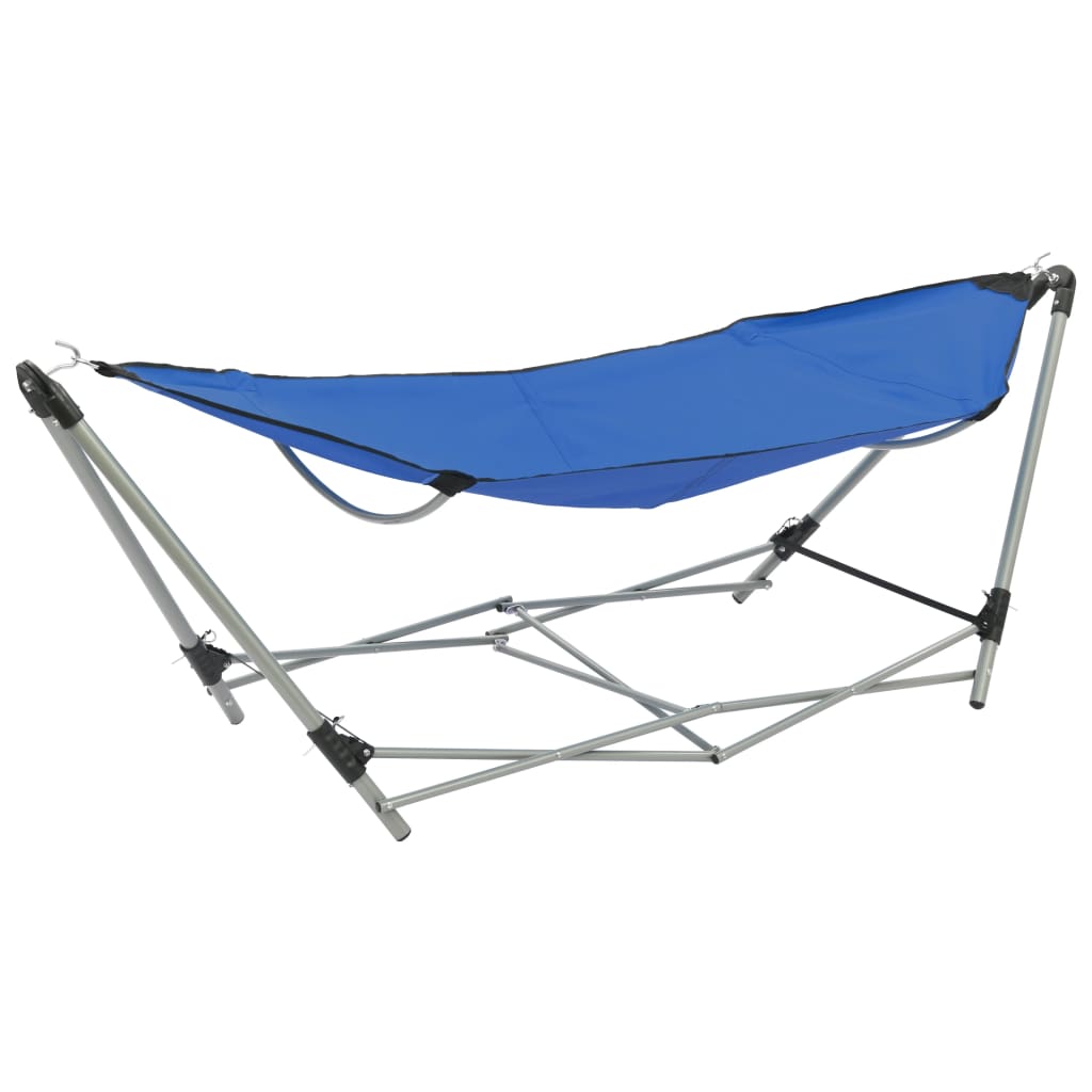 Berkfield Hammock with Foldable Stand Blue