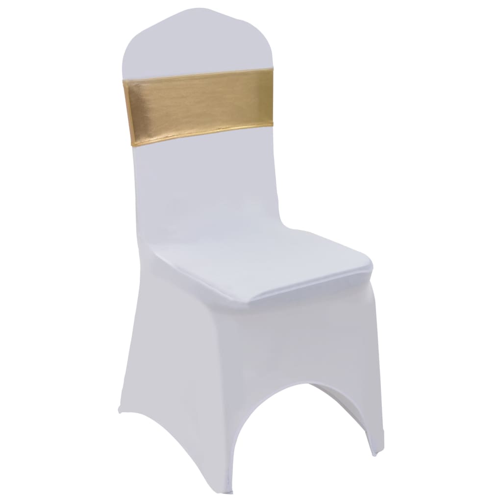 Berkfield 25 pcs Stretchable Chair Band with Diamond Buckle Gold