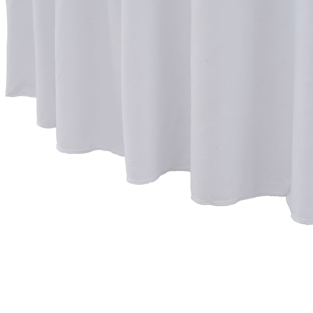 Berkfield 2 pcs Stretch Table Covers with Skirt 180x74 cm White