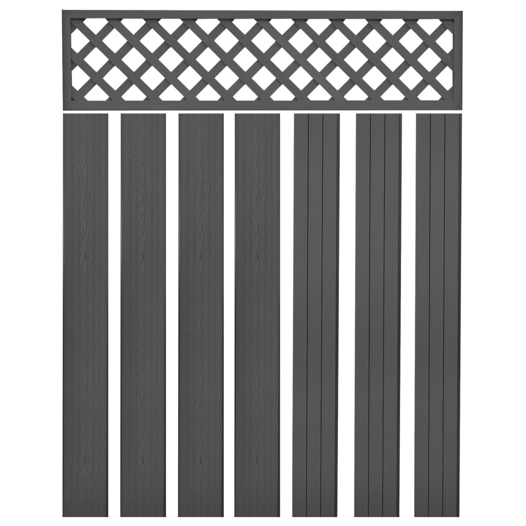 Berkfield Replacement Fence Boards WPC 7 pcs 170 cm Grey