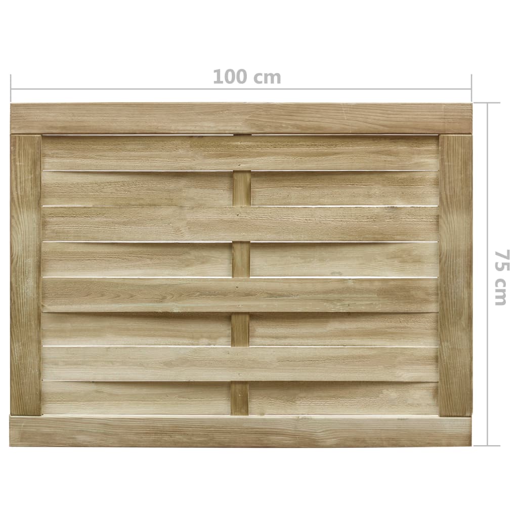 Berkfield Garden Gate Impregnated Pinewood 100x75 cm Green