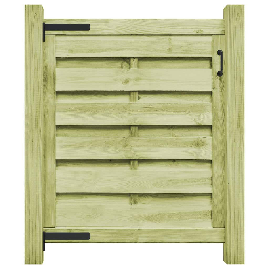 Berkfield Garden Gate Impregnated Pinewood 100x100 cm Green