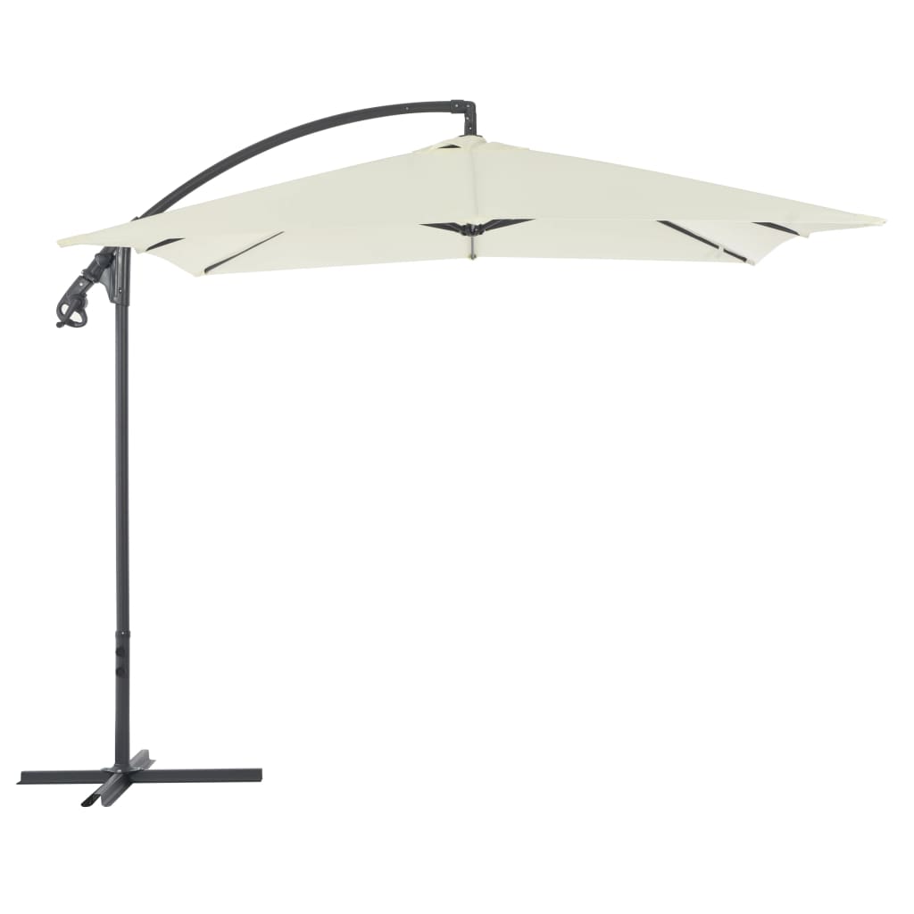 Berkfield Cantilever Umbrella with Steel Pole 250x250 cm Sand
