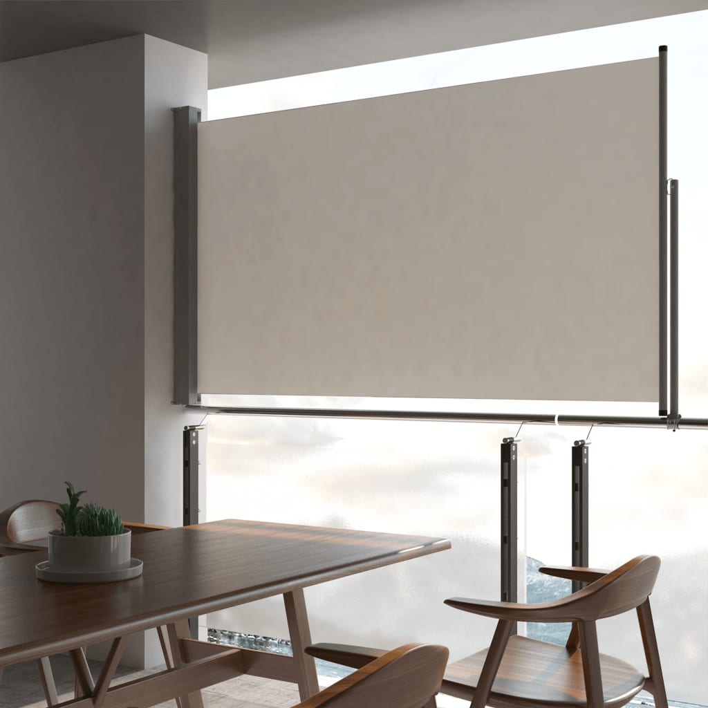 Berkfield Patio Retractable Side Awning 140 x 300 cm Cream