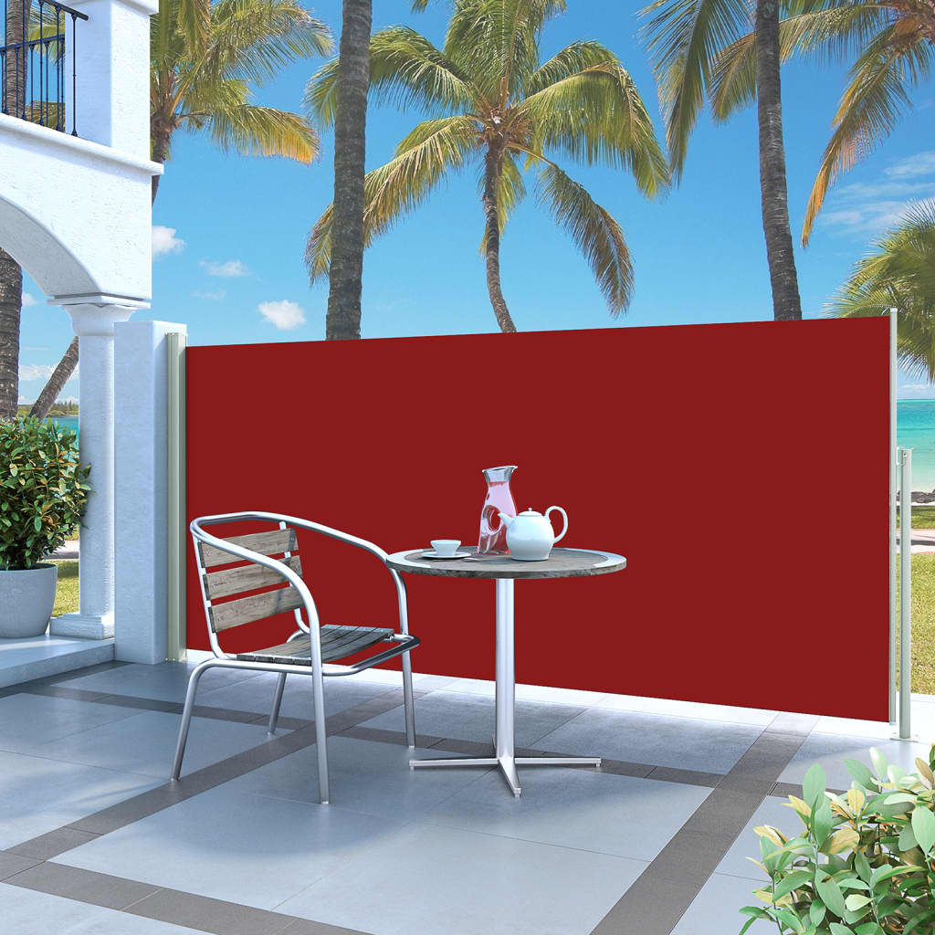Berkfield Retractable Side Awning 140 x 300 cm Red