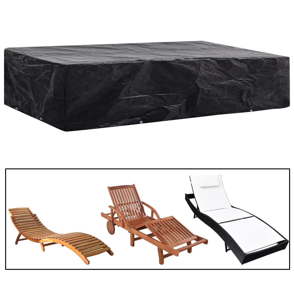 Berkfield Garden Sunlounger Cover 8 Eyelets 218x77x55 cm