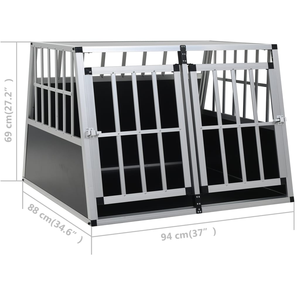 Berkfield Dog Cage with Double Door 94x88x69 cm