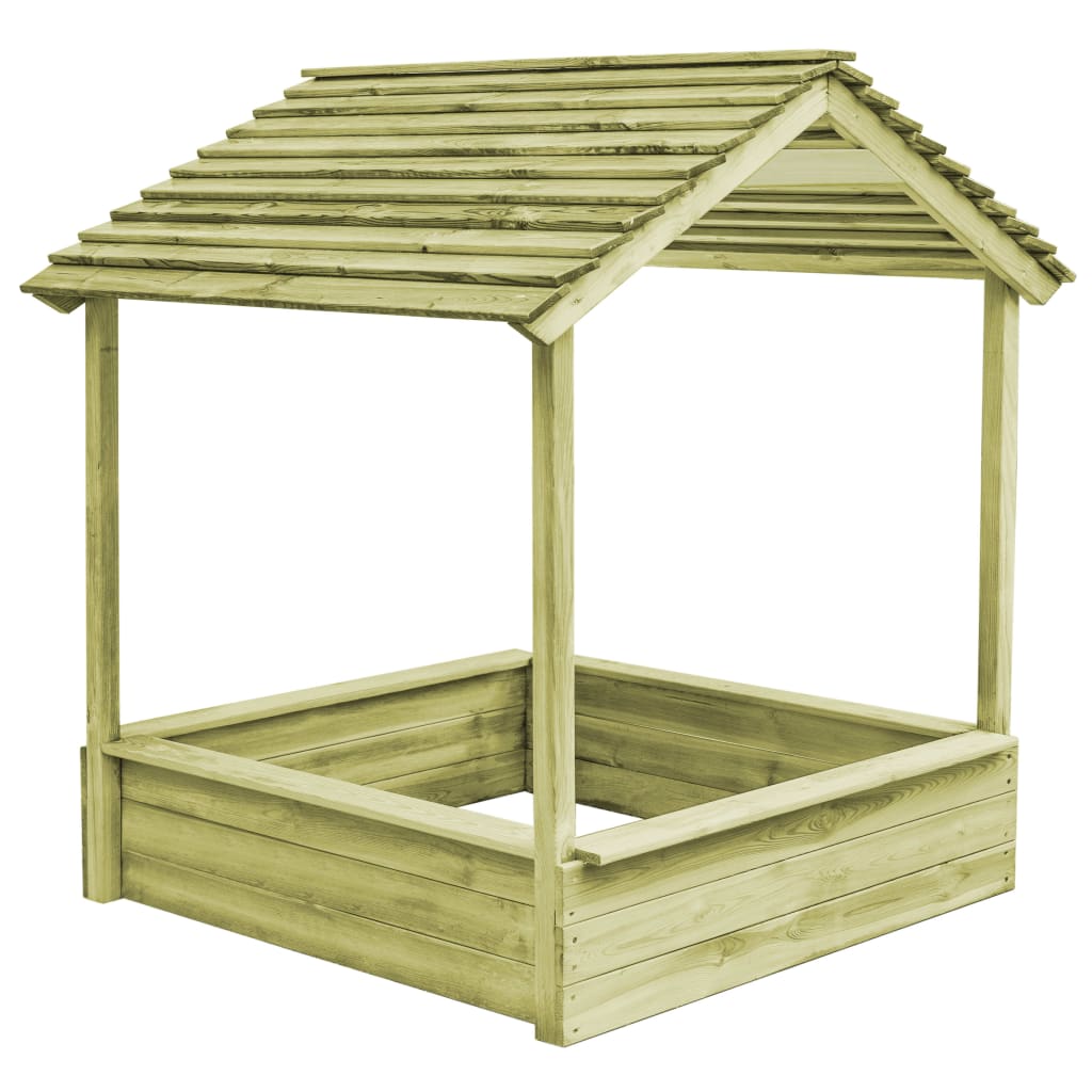 Berkfield Outdoor Playhouse with Sandpit 128x120x145 cm Pinewood