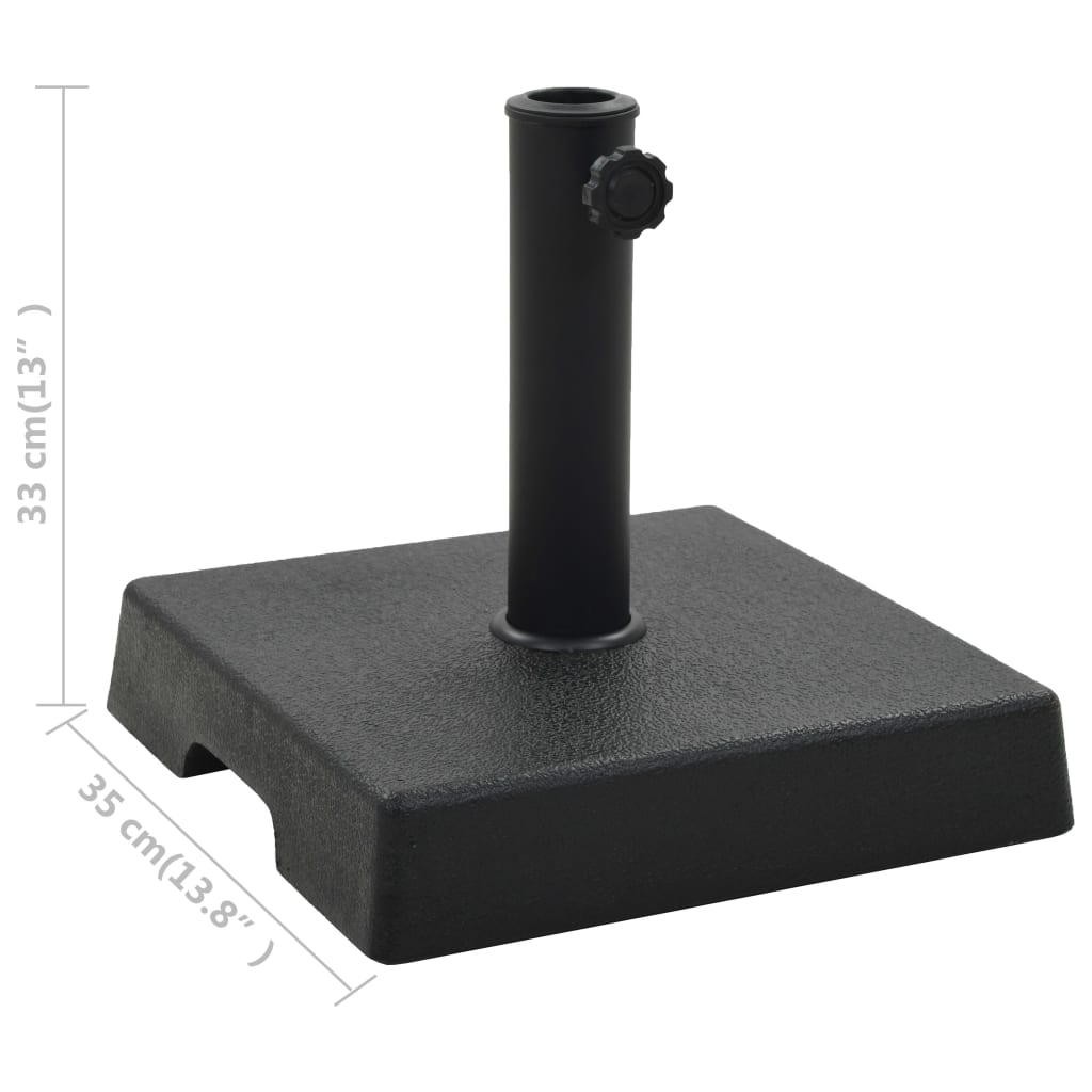 Berkfield Parasol Base Square Polyresin 8 kg Black