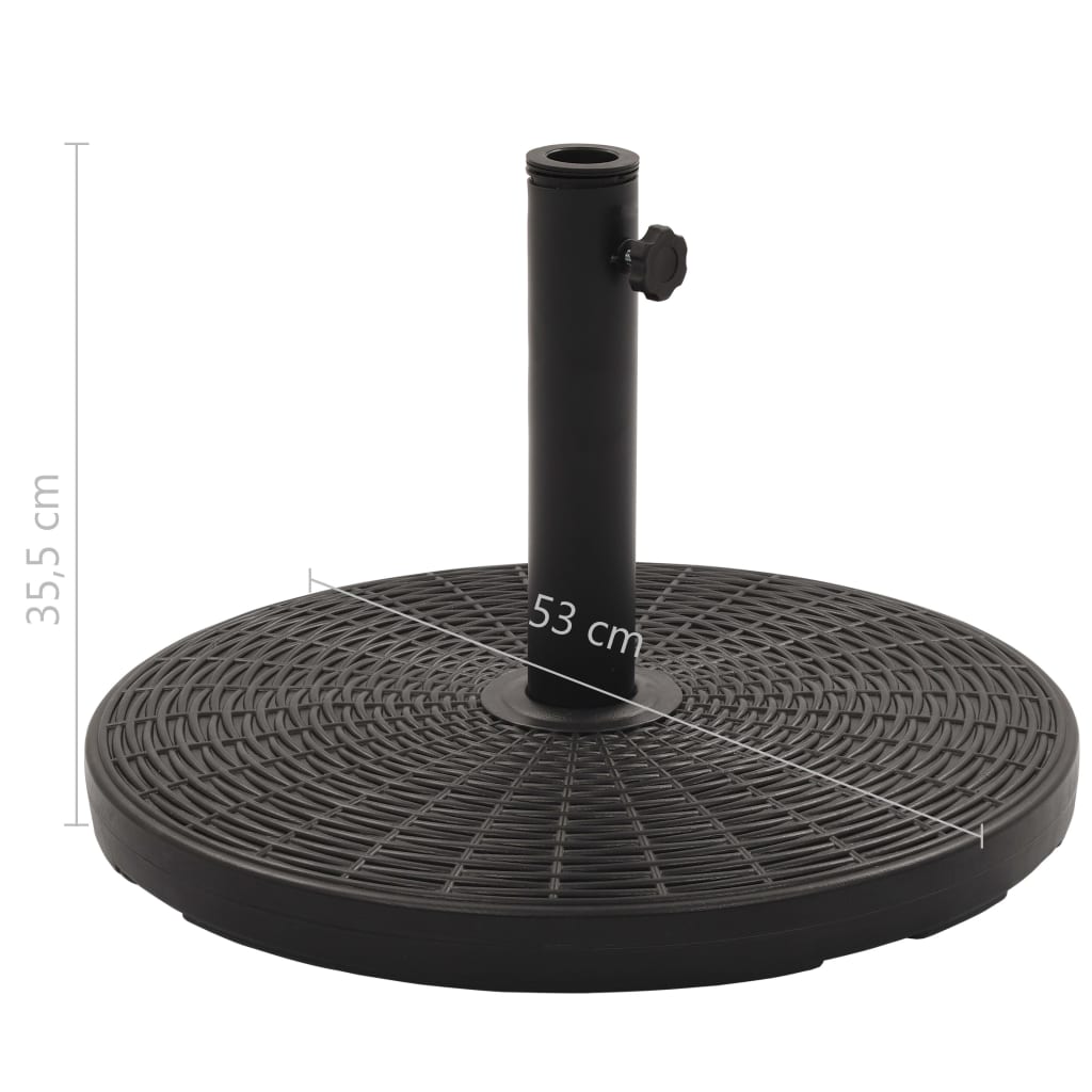 Berkfield Parasol Base Black Round 25 kg
