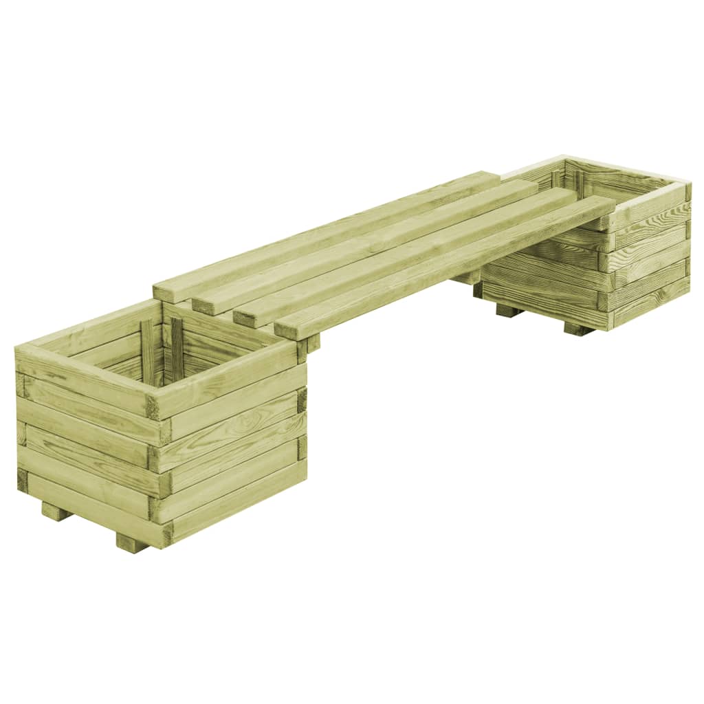 Berkfield Garden Planter Bench Impregnated Pinewood