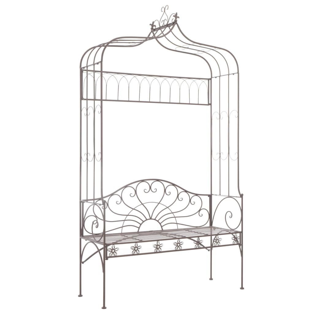 Berkfield Garden Bench 122 cm Iron Antique Brown