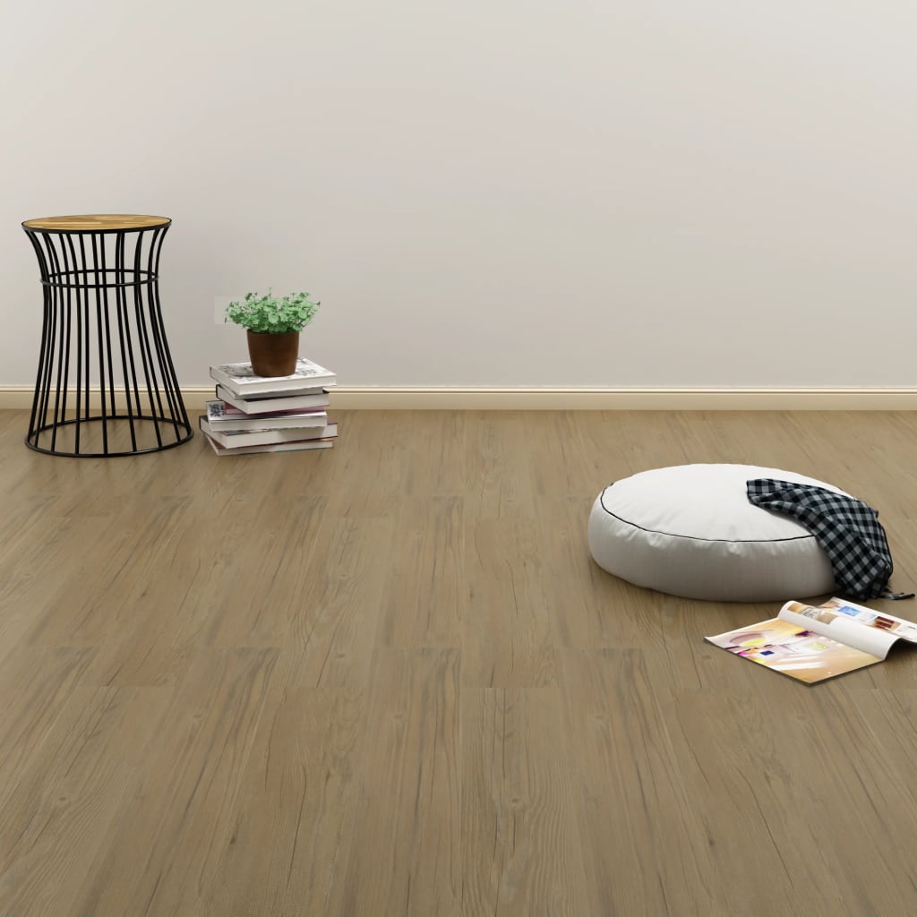 Berkfield Self-adhesive Flooring Planks 4.46 m�__ 3 mm PVC Natural Brown