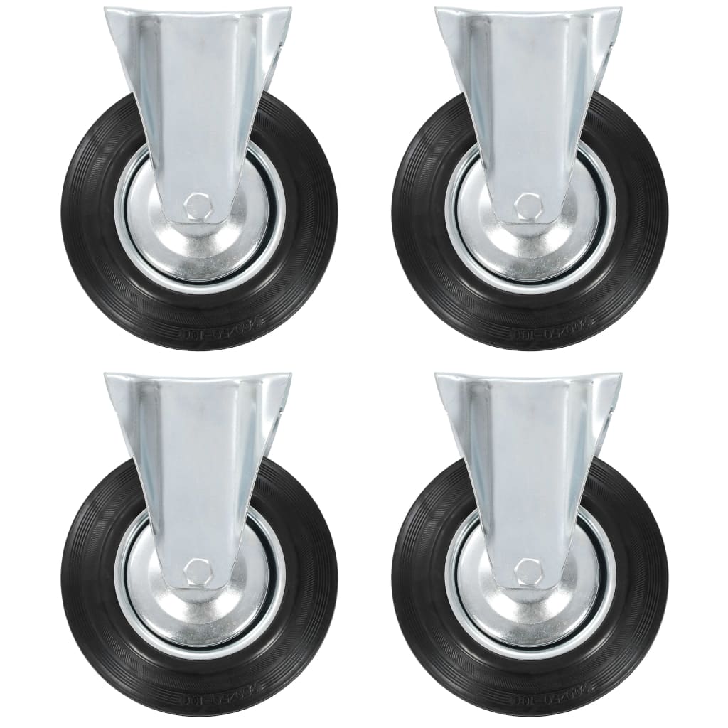 Berkfield Fixed Casters 4 pcs 200 mm