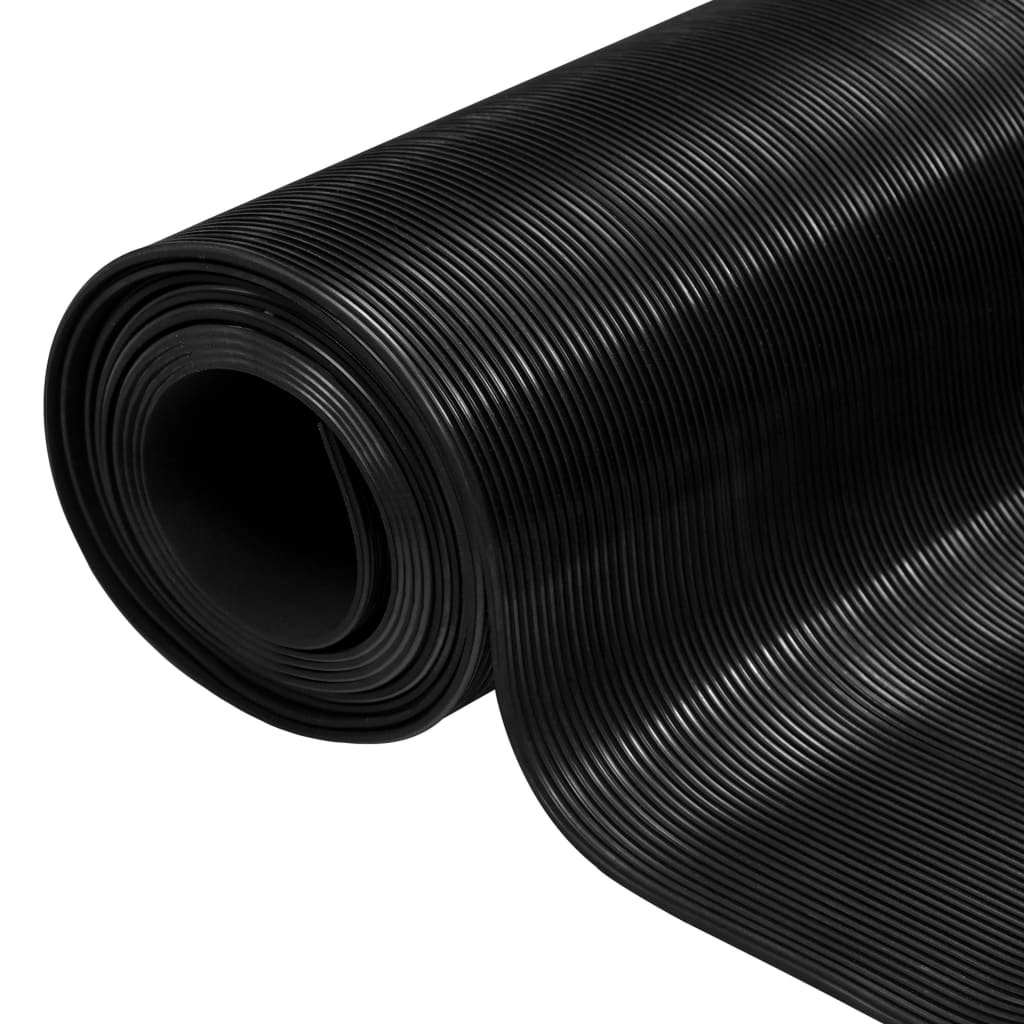 Berkfield Floor Mat Anti-Slip Rubber 1.5x4 m 3 mm Fine Rib