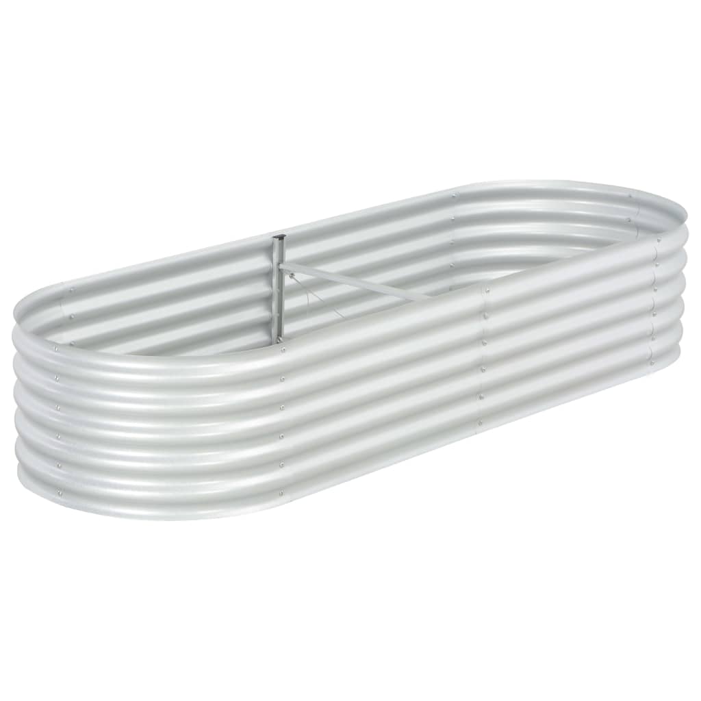 Berkfield Garden Raised Bed 240x80x44 cm Galvanised Steel Silver