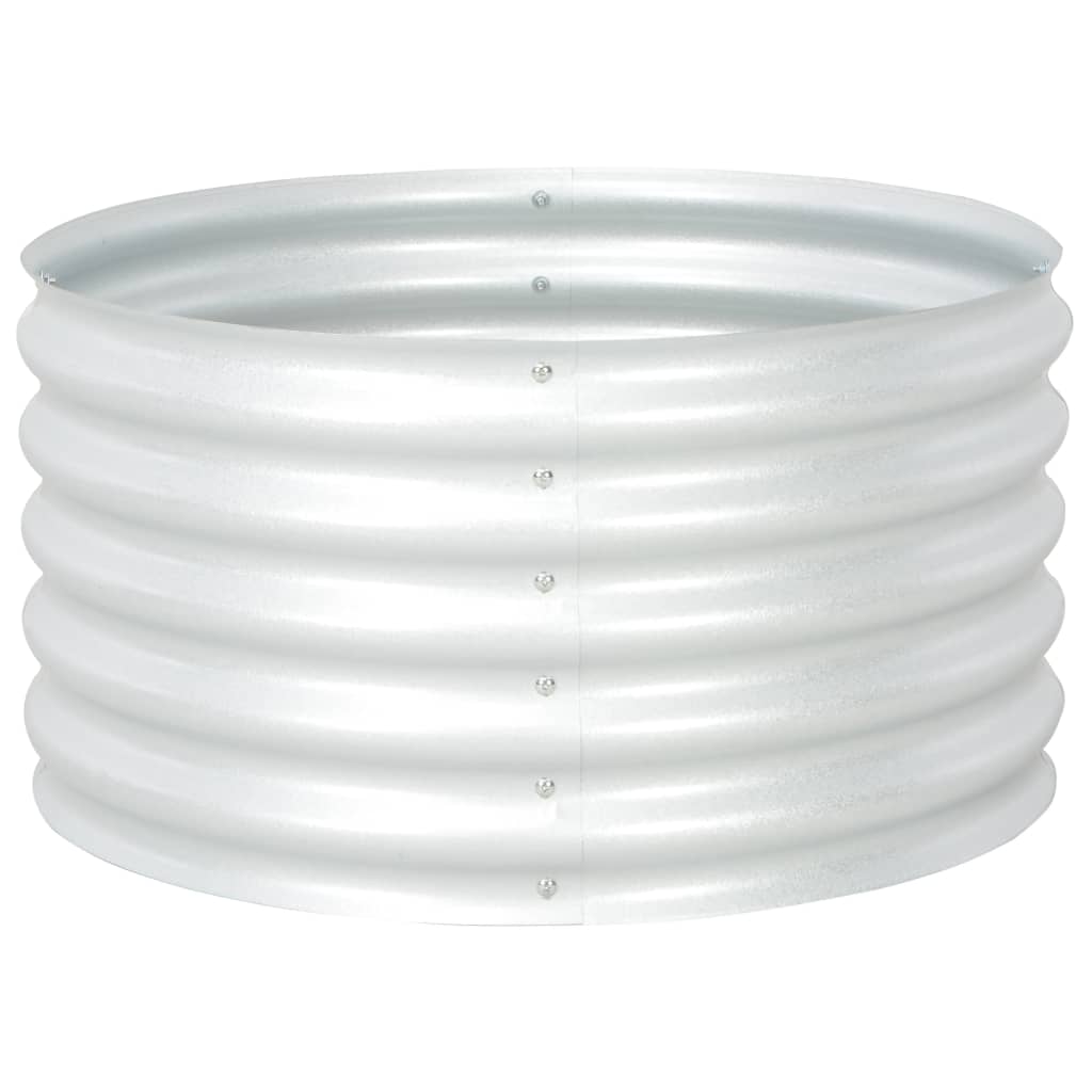 Berkfield Garden Raised Bed 80x80x44 cm Galvanised Steel Silver