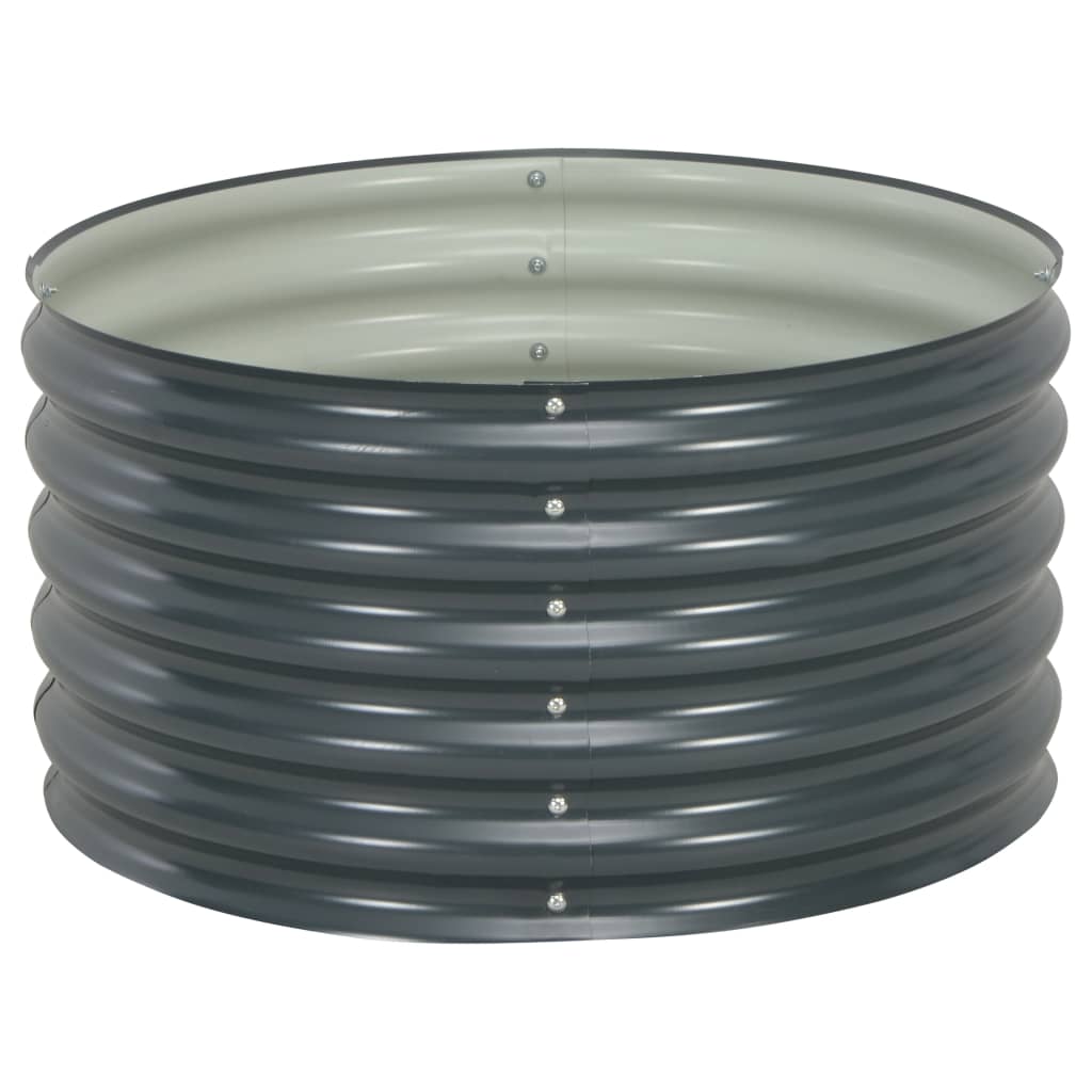 Berkfield Garden Raised Bed 80x80x44 cm Galvanised Steel Grey