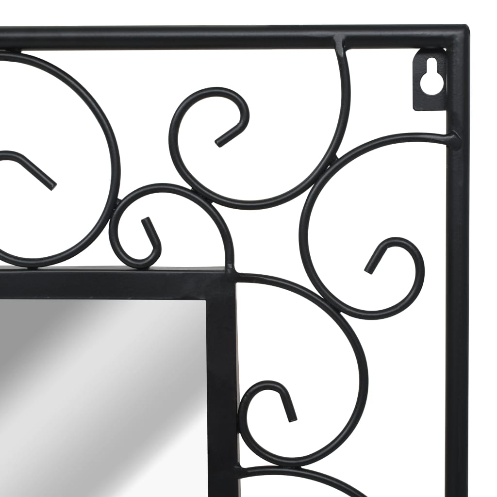 Berkfield Garden Wall Mirror Rectangular 60x110 cm Black