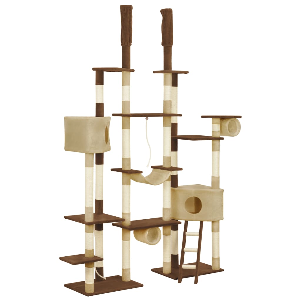 Berkfield Cat Tree with Sisal Scratching Posts Brown 234 cm