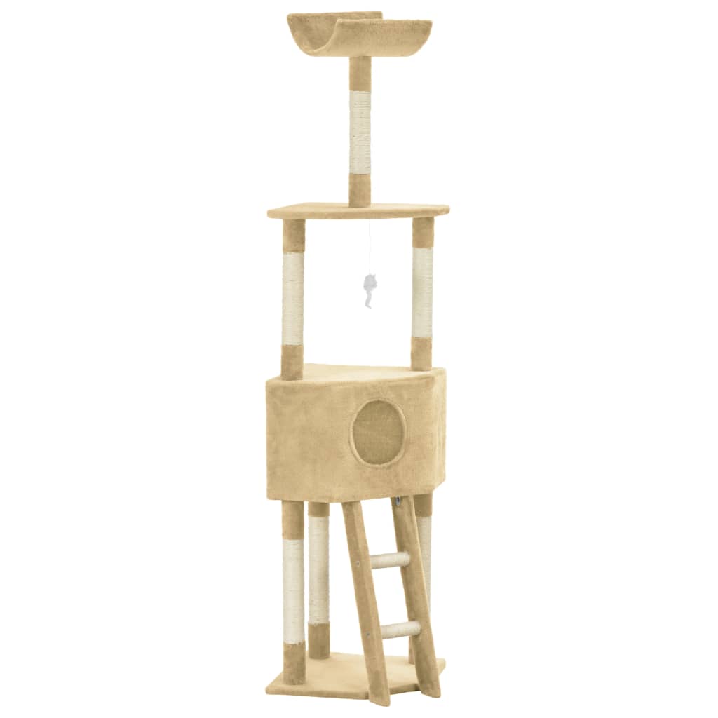 Berkfield Cat Tree with Sisal Scratching Post Beige 180 cm