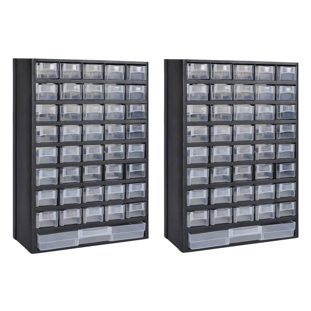 Berkfield 41-Drawer Storage Cabinet Tool Box 2 pcs Plastic