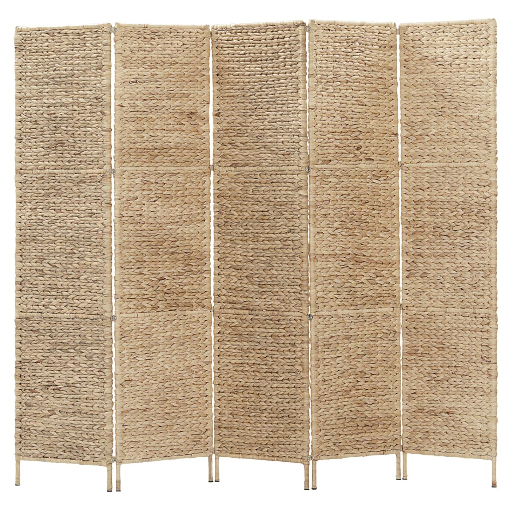 Berkfield 5-Panel Room Divider 193x160 cm Water Hyacinth