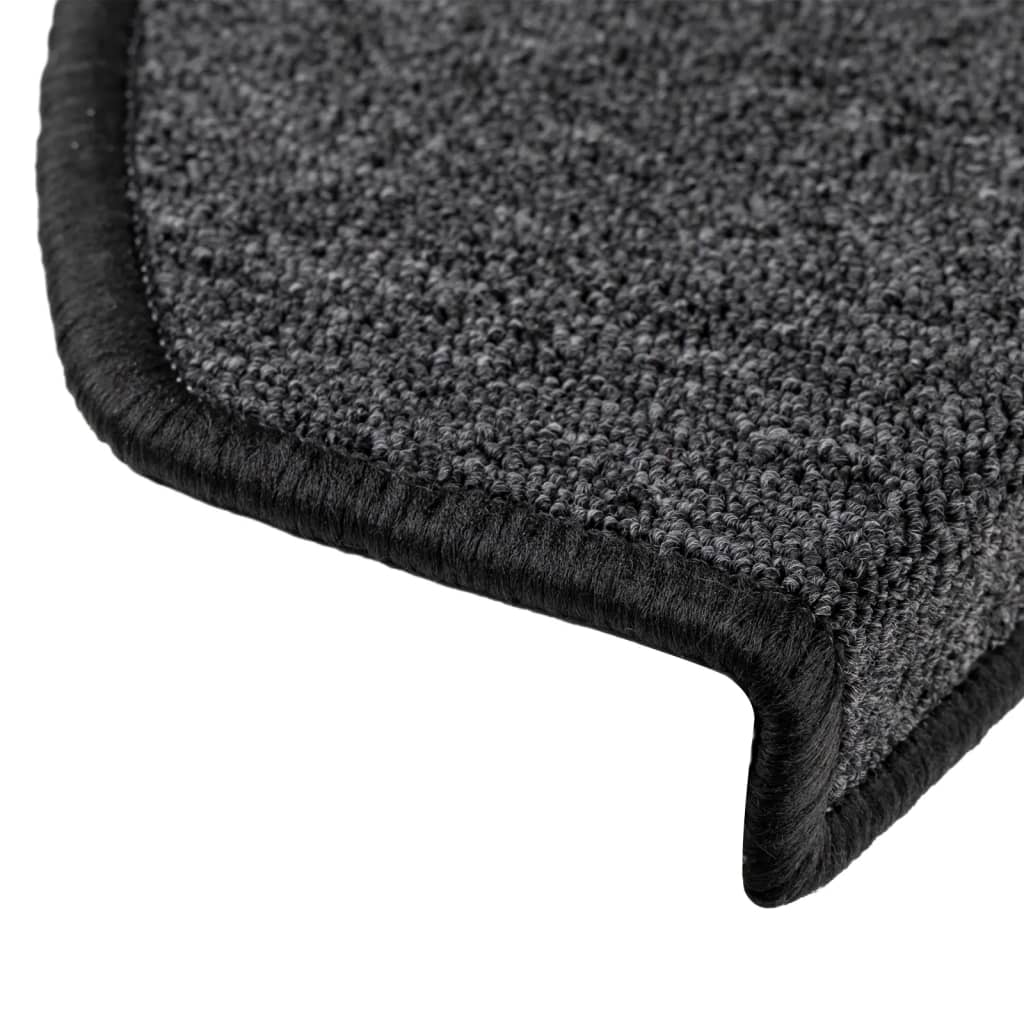 Berkfield Carpet Stair Treads 15 pcs Anthracite 65x24x4 cm