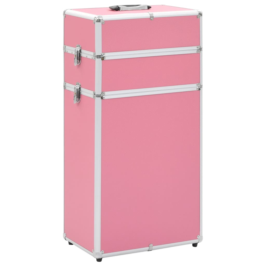 Berkfield Make-up Trolley Aluminium Pink