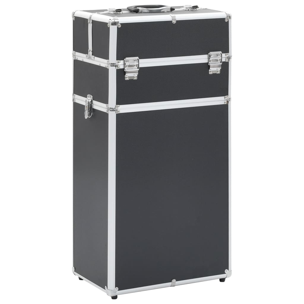 Berkfield Make-up Trolley Aluminium Black