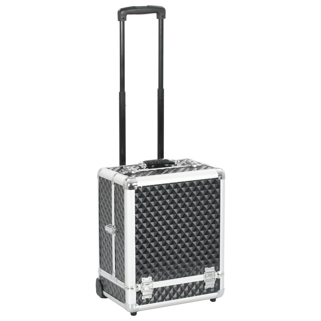 Berkfield Make-up Trolley 35x29x45 cm Black Aluminium