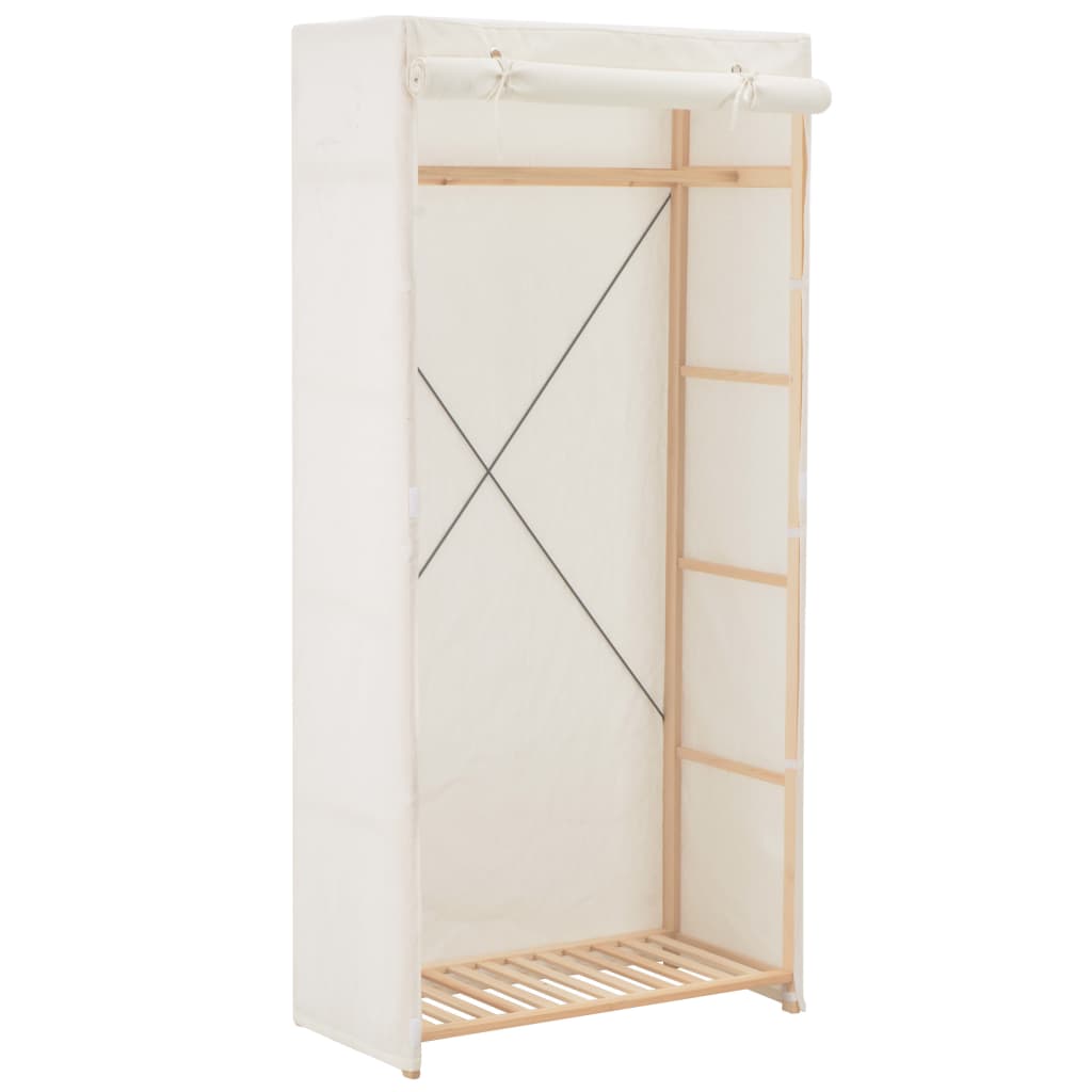 Berkfield Wardrobe White 79x40x170 cm Fabric