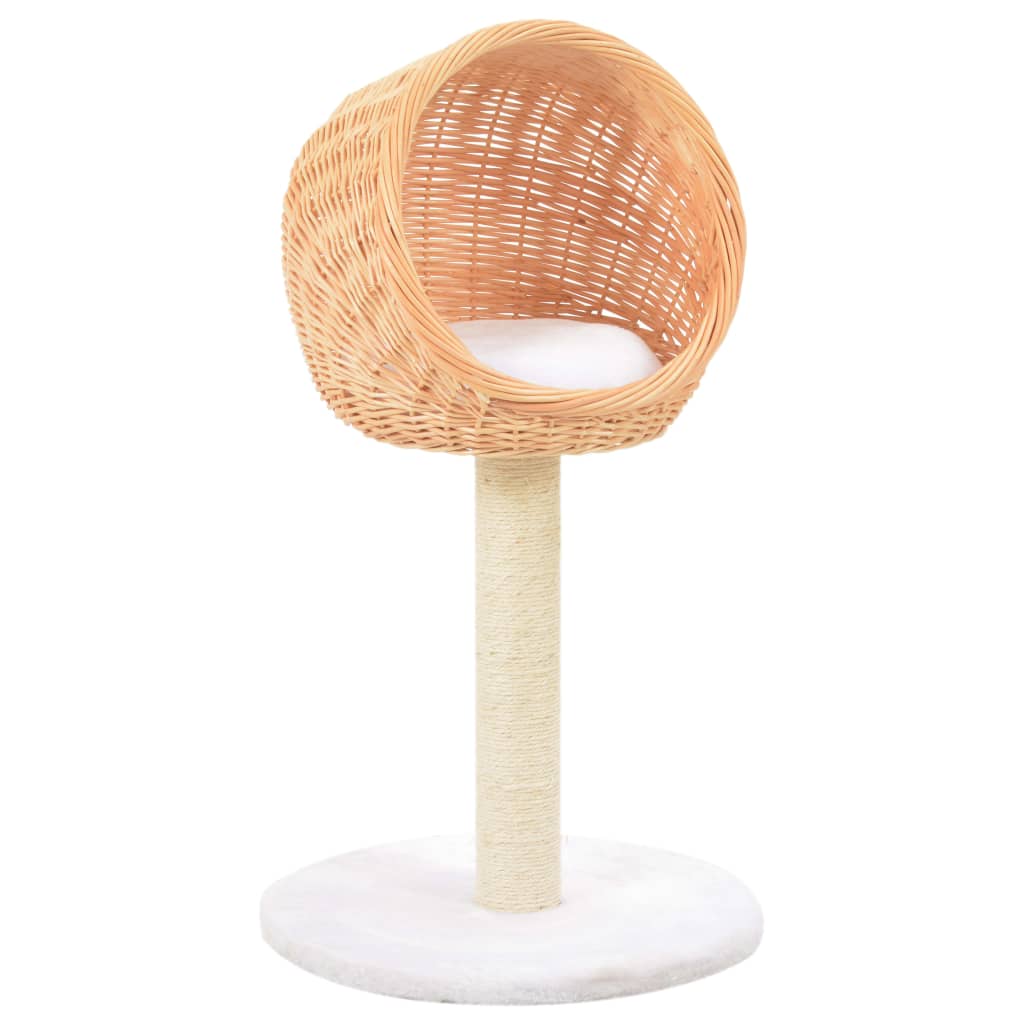 Berkfield Cat Tree with Sisal Scratching Post Natural Willow Wood