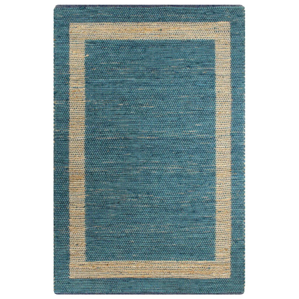 Berkfield Handmade Rug Jute Blue 80x160 cm