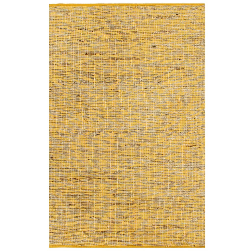 Berkfield Handmade Rug Jute Yellow and Natural 160x230 cm