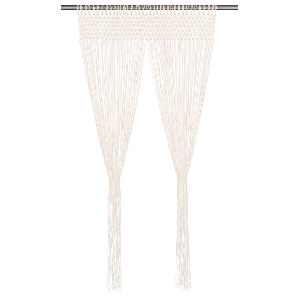 Berkfield Macrame Curtain 140x240 cm Cotton