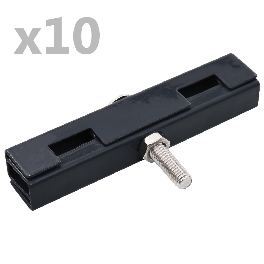 Berkfield Garden U Mat Connector 10 Sets Anthracite