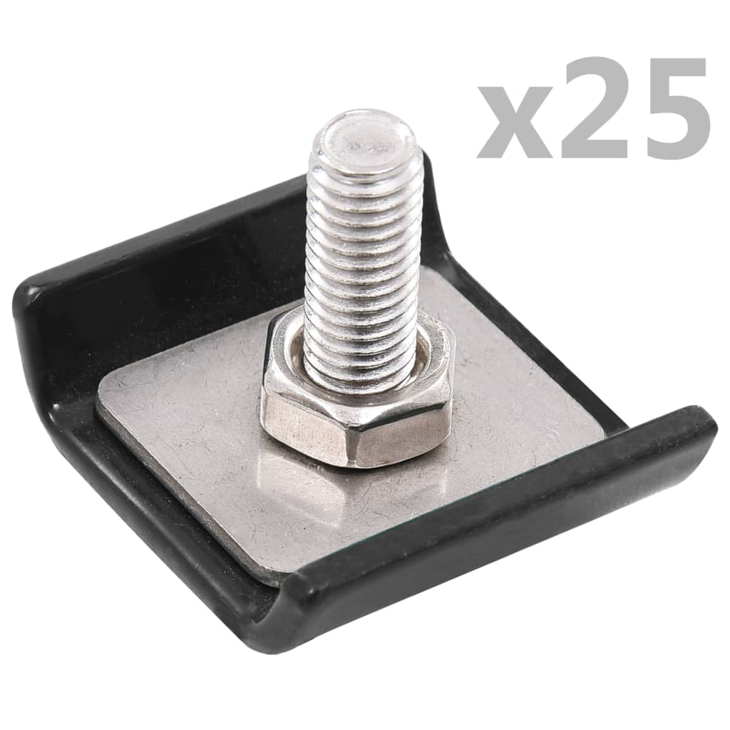 Berkfield Grid Mat Connector 25 Sets Anthracite