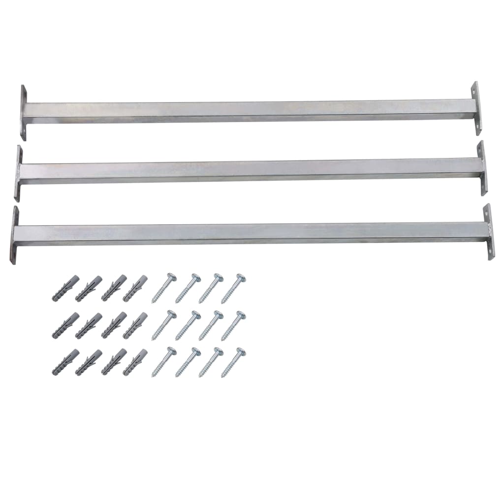 Berkfield Adjustable Security Window Bars 3 pcs 710-1200 mm