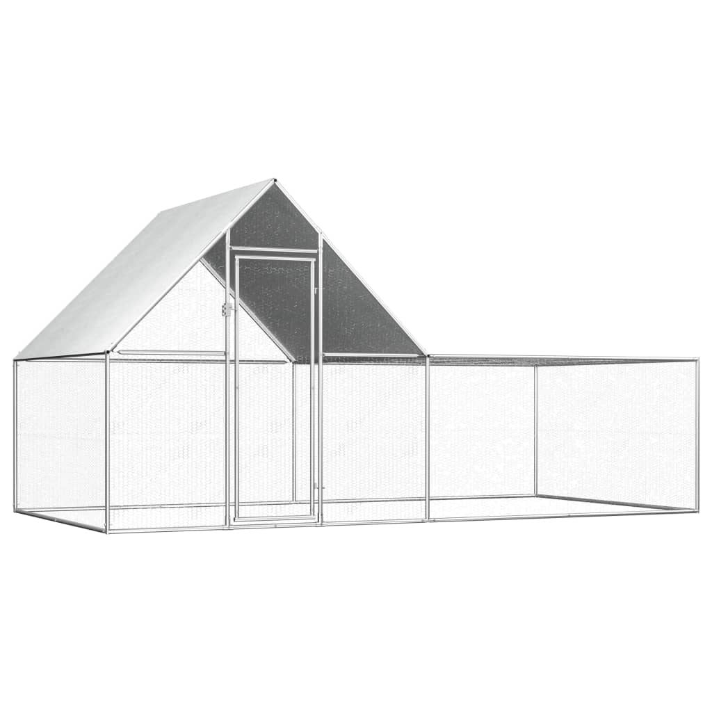 Berkfield Chicken Coop 4x2x2 m Galvanised Steel